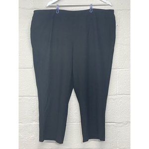 EILEEN FISHER Slim Bootcut Pants 3X BLACK NWT Washable Stretch Crepe Viscose